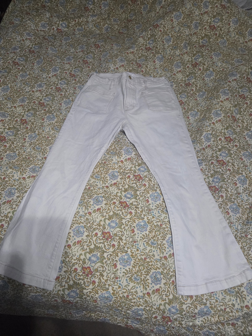 Frame Denim Women’s White Flare Jeans